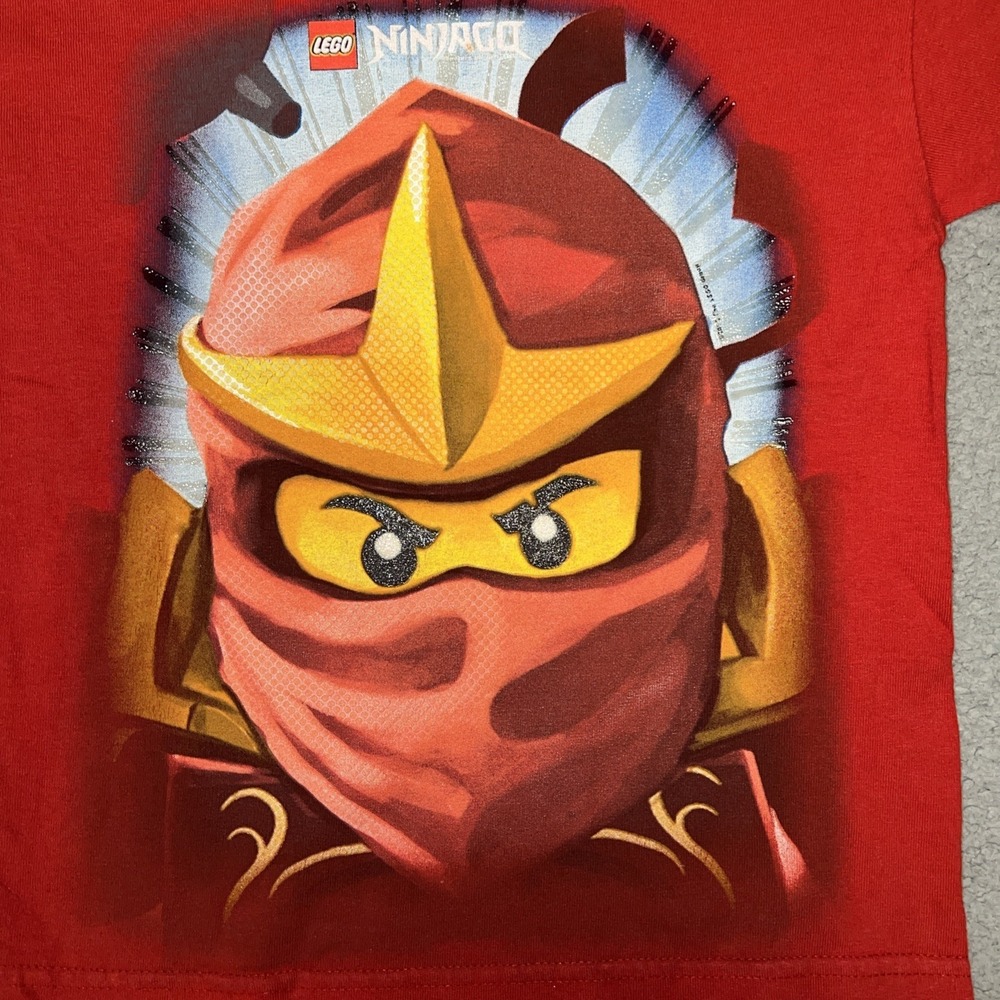 Lego Ninjago Master Of Spinjitzu T Shirt Youth XS 4/5 Red Kai Red Ninja 2012 Tee - Picture 3 of 5
